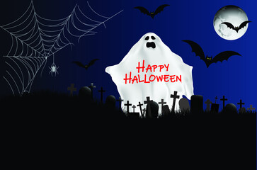Happy Halloween festival celebration. vector illustrations