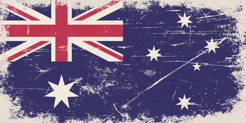 Vintage flag of Australia