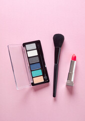 Make-up set, make-up brush and lipstick