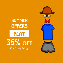 Illustration of elements of Summer Season background