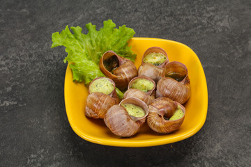 French cuisine - Escargot with sauce