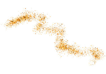 The texture of golden sand on a transparent background. Vector illustration