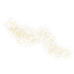 The texture of golden sand on a transparent background. Vector illustration