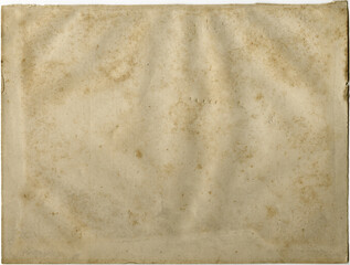 Old brown paper texture with stains on White Background