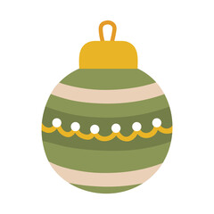 christmas ball icon, handrawn style