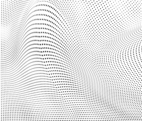 Abstract halftone wave dotted background