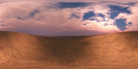 HDRI, environment map , Round panorama, spherical panorama, equidistant projection, panorama 360, cloudy landscape