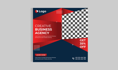 Corporate business flyer social media design template