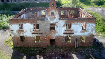 abandoned places old town the city of Vorkuta the time of year summer