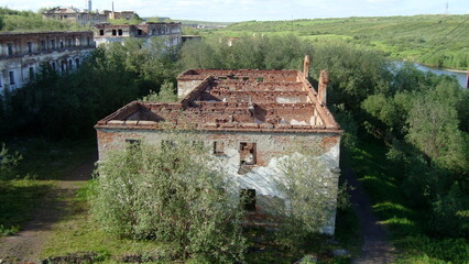 abandoned places old town the city of Vorkuta the time of year summer