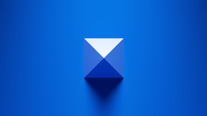 Blue Pyramid 3d illustration