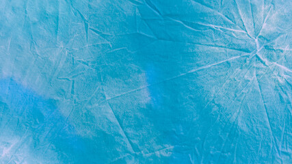 Batik Shibori Texture. Blue Teal Aquarelle Floral 