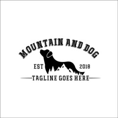 Mountain and Dog logo exclusive design inspiration