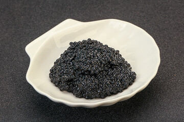 Luxury strugeon fish black caviar