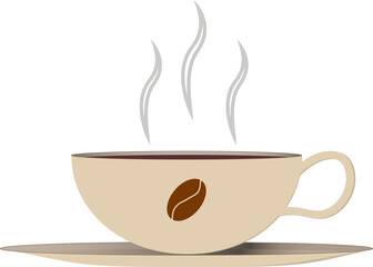 Large cup of creamy coffee
