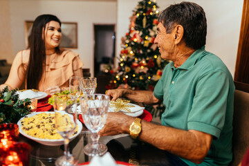 Brazilian Christmas. Family celebrating Christmas at home