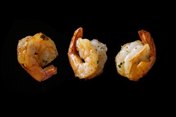 Tossing Cooking Floating Shrimp