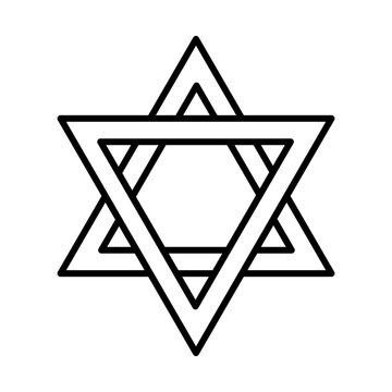 star of david icon, line style