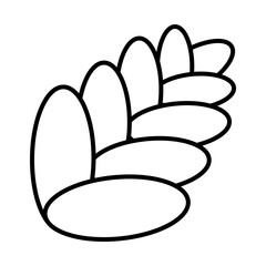 hanukkah challah bread icon, line style
