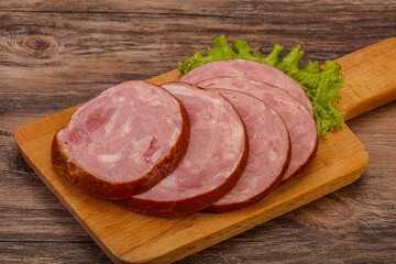 Slices of pork meat ham