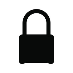 flat illustration of padlock vector icon, security sign symbol. vector illustration