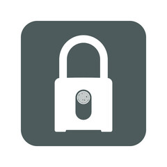 flat illustration of padlock vector icon, security sign symbol. vector illustration