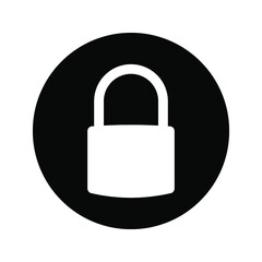 flat illustration of padlock vector icon, security sign symbol. vector illustration