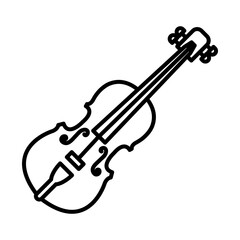 Obraz premium fiddle instrument icon, line style