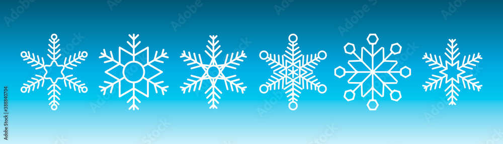 Poster set of blue snowflakes icons. black snowflake. snowflakes template. snowflake winter. snowflakes ico