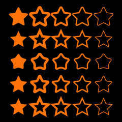 Obraz premium Star / Star-icon / Star-vector / Star set on background
