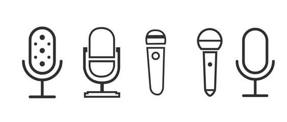 microphone icons set