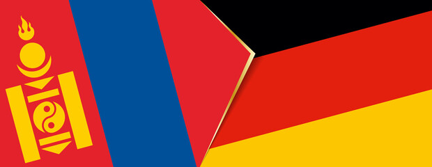 Mongolia and Germany flags, two vector flags.