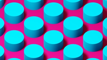 3d Geometric Pattern Banner Light and Shadow. Abstraction background. Volumetric bright texture. 3d rendering	