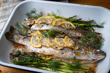 trout with lemon and herb for grill