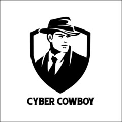  CYBER COWBOY logo exclusive design inspiration