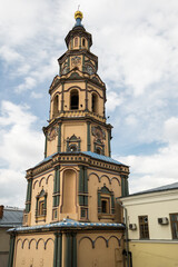 Fototapeta na wymiar View of the church in the historical center of Kazan