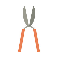 scissors gardening tool flat style icon