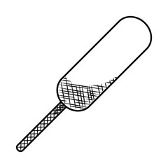 corn dog icon, hand draw style