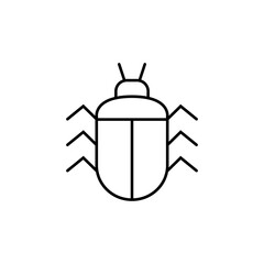 software bug icon element of security icon for mobile concept and web apps. Thin line software bug icon can be used for web and mobile. Premium icon on white background