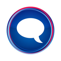 Chat icon silky blue round button aqua design illustration