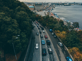 Fototapeta premium traffic in the city of Kiev