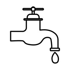water tap line style icon