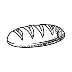 bread icon, hand draw style