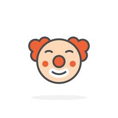 Clown icon in filled outline style.