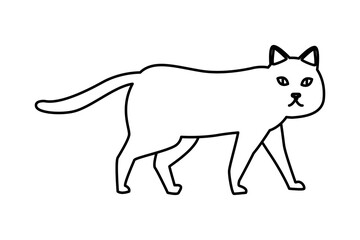 halloween cat line style icon