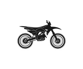 Obraz premium Dirt Bike, Dirt Bike Vector, Black vector illustration on white background.