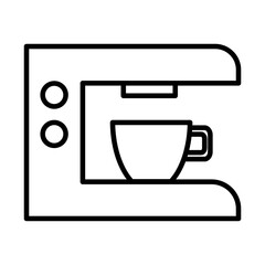 coffee shop make machine appliance line style icon