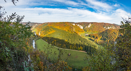 Fantastic autumn hike in the beautiful Danube valley near the Beuron monastery