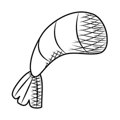 shrimp icon, hand draw style