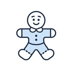Gingerbread Man Vector Illustration Icon 
